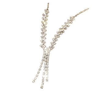 Faux diamond costume necklace